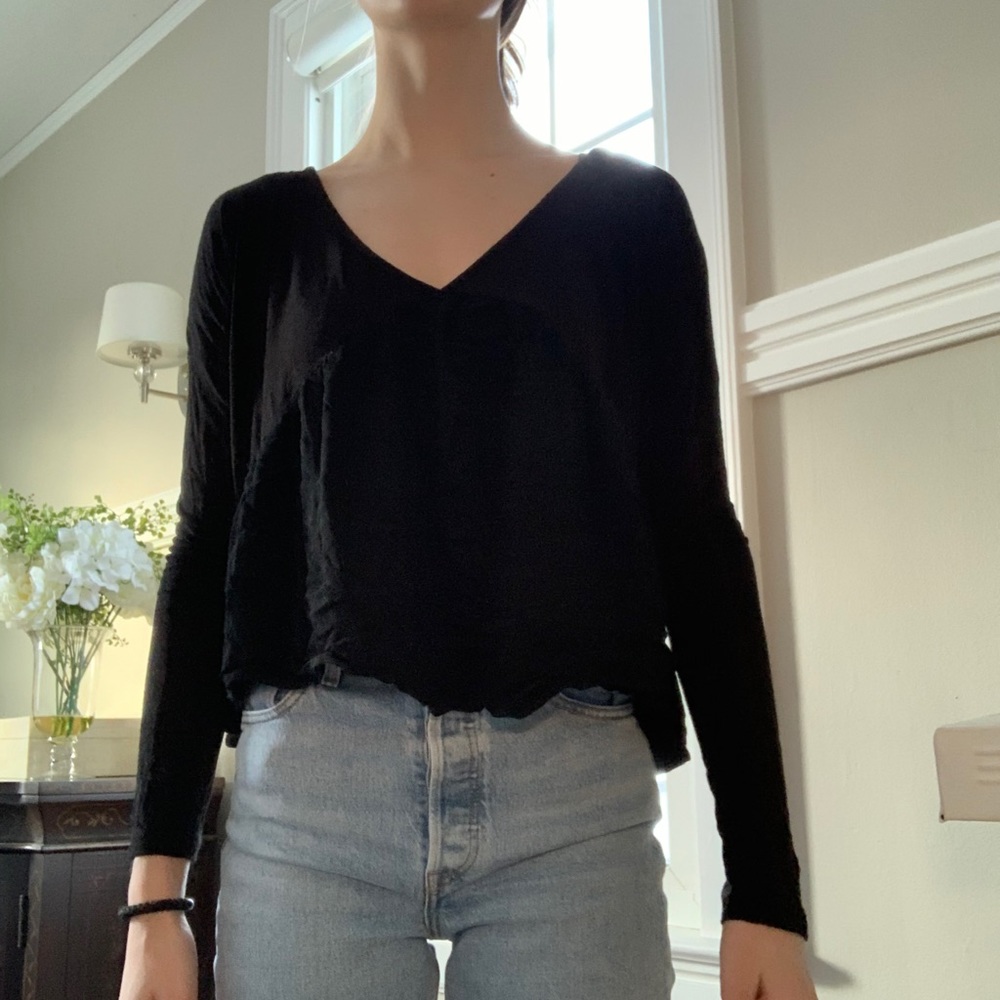 Urban Black Boho Top